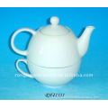 Huaide RH41331 White Ceramic Classic Tea Set